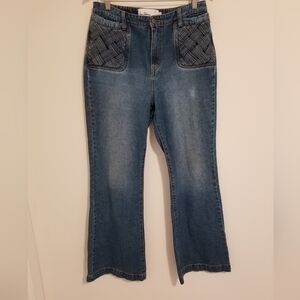 Sam Edelman Women's Size 30 Bay Flare Trouser Jean In Blue